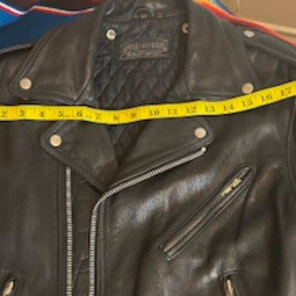 Rare 1970s Harley Davidson Leather Jacket with Spleen Guard/Belt SZ. 40 - Picture 6 of 16